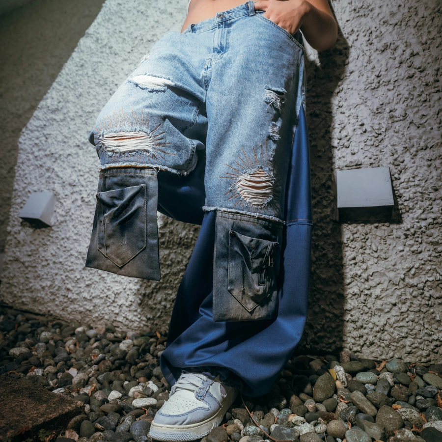 Denim à Poches Élitaire